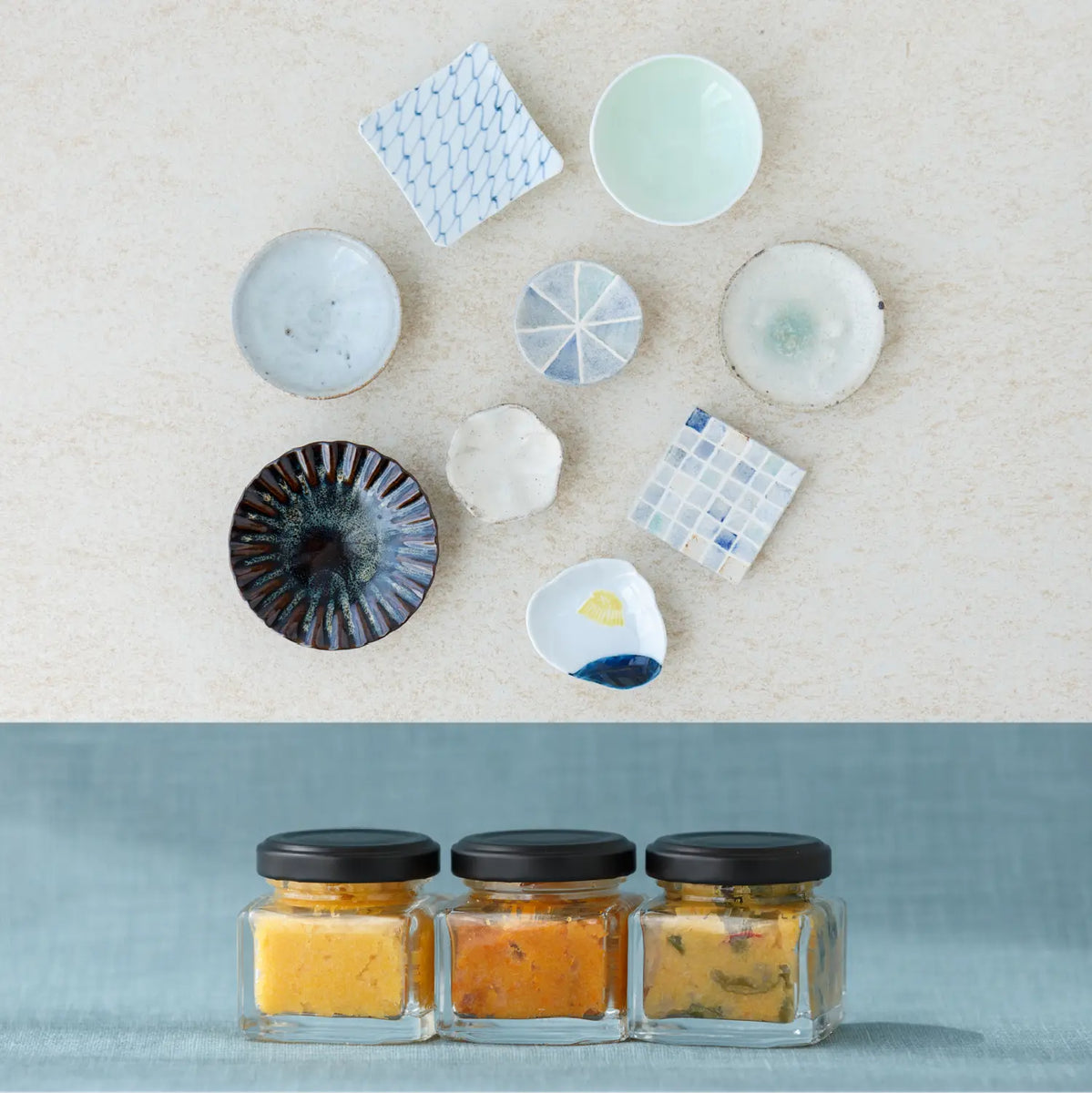3種のからすみを堪能できる＆天草陶磁器豆皿おまかせセット【数量限定